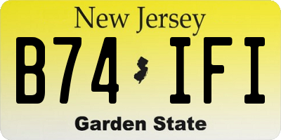 NJ license plate B74IFI