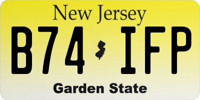 NJ license plate B74IFP