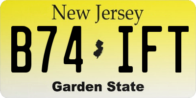 NJ license plate B74IFT