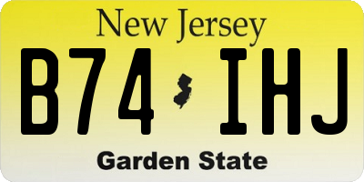 NJ license plate B74IHJ