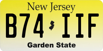NJ license plate B74IIF