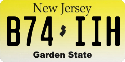 NJ license plate B74IIH