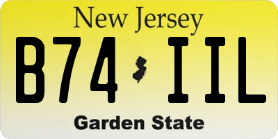 NJ license plate B74IIL