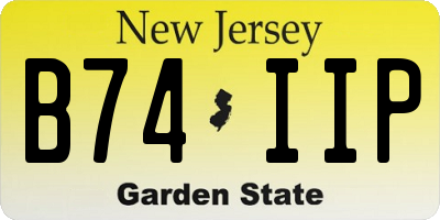 NJ license plate B74IIP