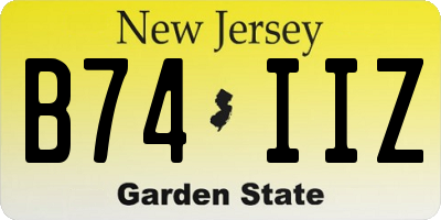 NJ license plate B74IIZ