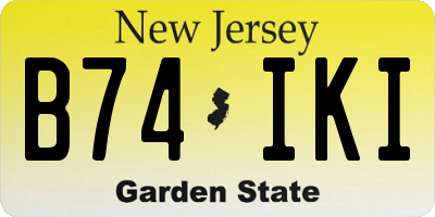 NJ license plate B74IKI