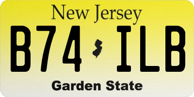 NJ license plate B74ILB
