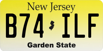 NJ license plate B74ILF