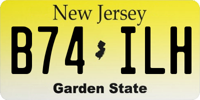 NJ license plate B74ILH
