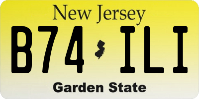 NJ license plate B74ILI