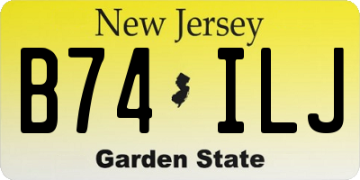 NJ license plate B74ILJ