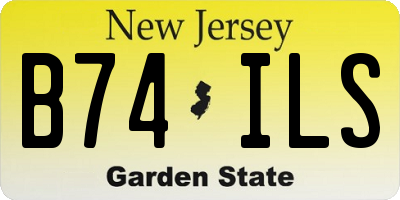 NJ license plate B74ILS