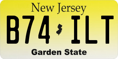 NJ license plate B74ILT