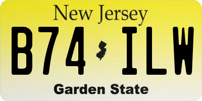 NJ license plate B74ILW