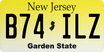 NJ license plate B74ILZ