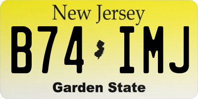 NJ license plate B74IMJ