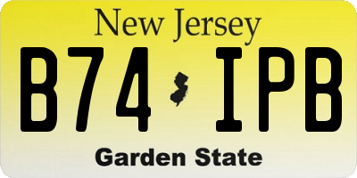 NJ license plate B74IPB