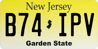 NJ license plate B74IPV