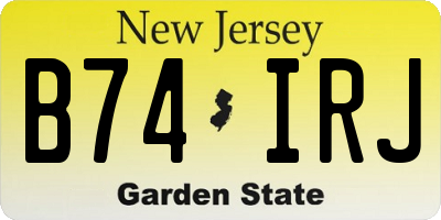 NJ license plate B74IRJ