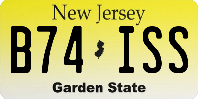 NJ license plate B74ISS