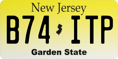 NJ license plate B74ITP