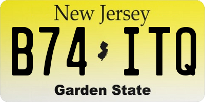 NJ license plate B74ITQ