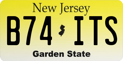 NJ license plate B74ITS