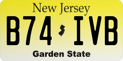 NJ license plate B74IVB