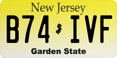 NJ license plate B74IVF