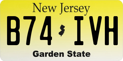 NJ license plate B74IVH
