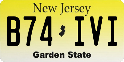 NJ license plate B74IVI