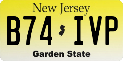 NJ license plate B74IVP
