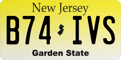 NJ license plate B74IVS
