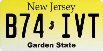NJ license plate B74IVT