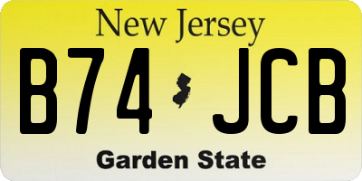 NJ license plate B74JCB