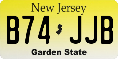 NJ license plate B74JJB