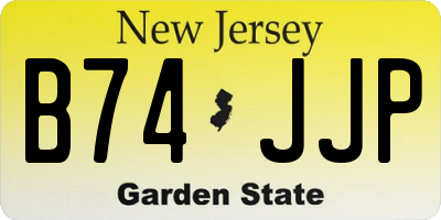 NJ license plate B74JJP
