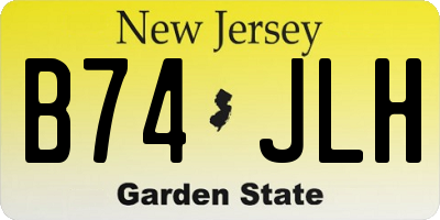 NJ license plate B74JLH