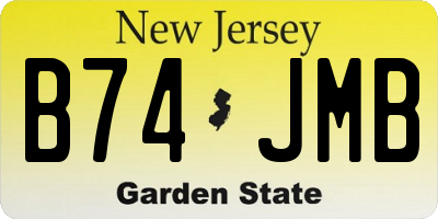 NJ license plate B74JMB