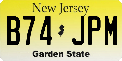 NJ license plate B74JPM