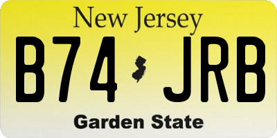 NJ license plate B74JRB