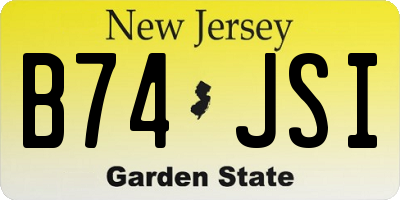 NJ license plate B74JSI