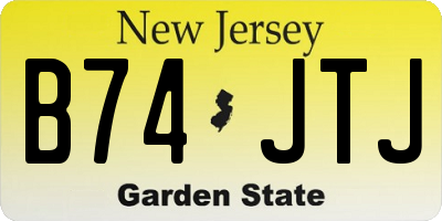 NJ license plate B74JTJ