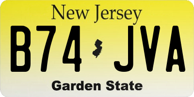 NJ license plate B74JVA