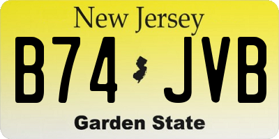 NJ license plate B74JVB