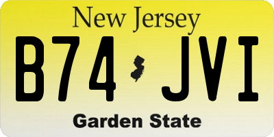 NJ license plate B74JVI