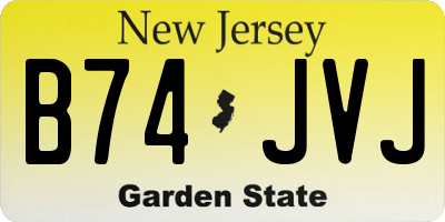 NJ license plate B74JVJ