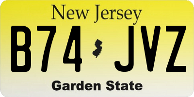 NJ license plate B74JVZ
