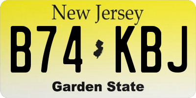 NJ license plate B74KBJ