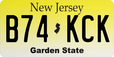 NJ license plate B74KCK